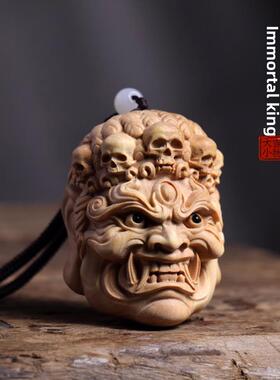 采购产品小叶黄杨无限明亮的国王玩对象，男人玩与，手机，木雕挂