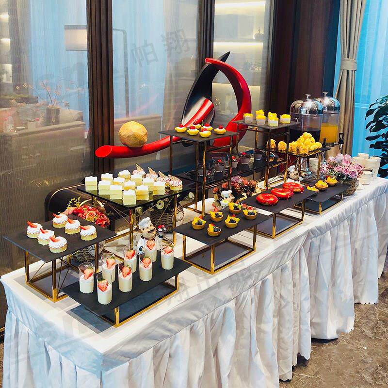 网红甜品台摆件展示架自助餐桌蛋糕点心摆盘架冷餐会套装茶歇摆台