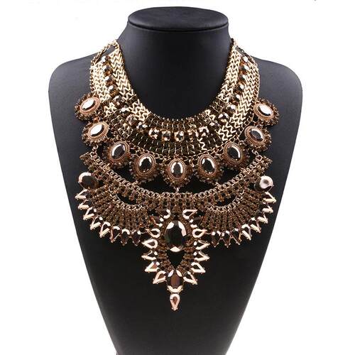 Necklace alloy short necklace crystal necklace accessories