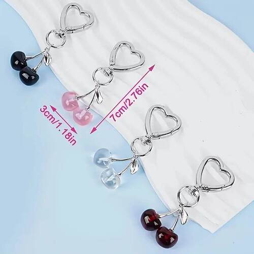 Cute Cherry Keychain Kawaii Cherry Bag Purse Charms for Wome