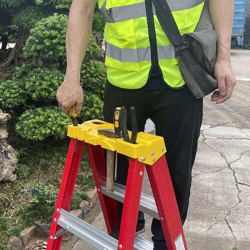 玻璃钢人字梯 玻璃钢人字梯绝缘梯 玻璃钢A字工具梯单侧梯