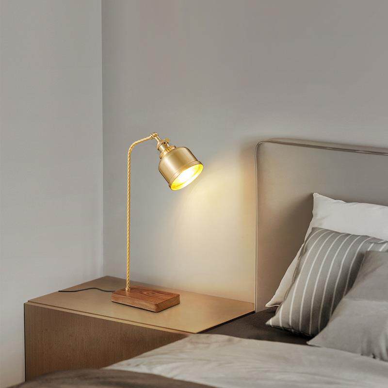 美式复古全铜台灯简约创意温馨客厅卧室床头经典书房学习办公灯