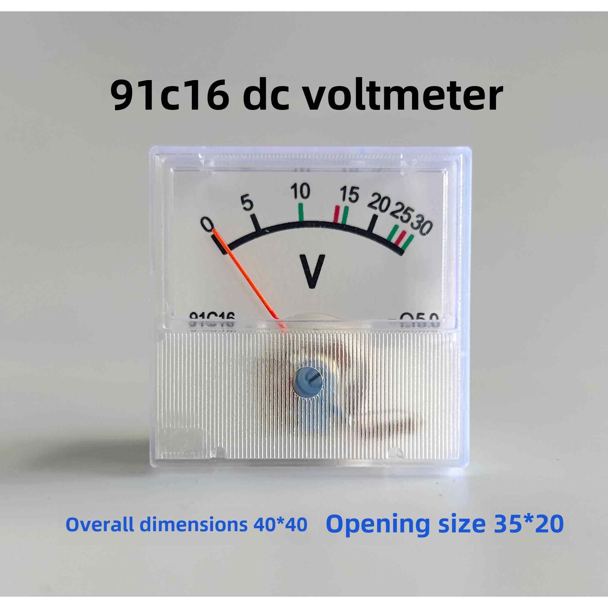 91C16直流电压表12V30V电流表30A40A50A尺寸40*40充电器逆变表