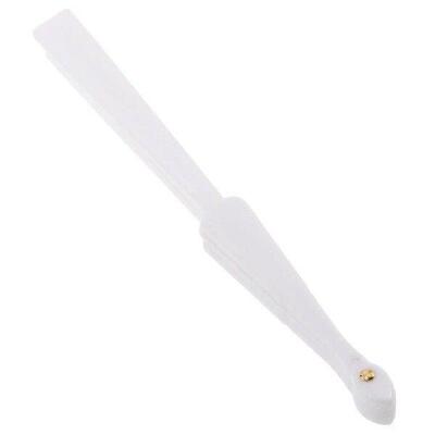 Folding Fan Frame Slat Plastic Handheld Wedding White