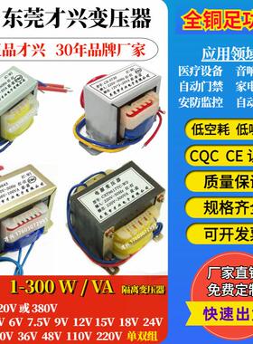 电源变压器5W10W20W30W50W100W 220V380V转12V24V36V6V9V15V18V铜