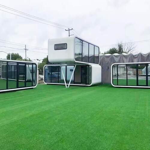 可移动双层小别墅商务办公住宿多用途苹果舱装配式度假铝屋厂家