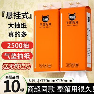抽纸面巾纸餐巾纸妇婴擦手纸宿舍厕纸家用厨房纸整箱 10大包悬挂式