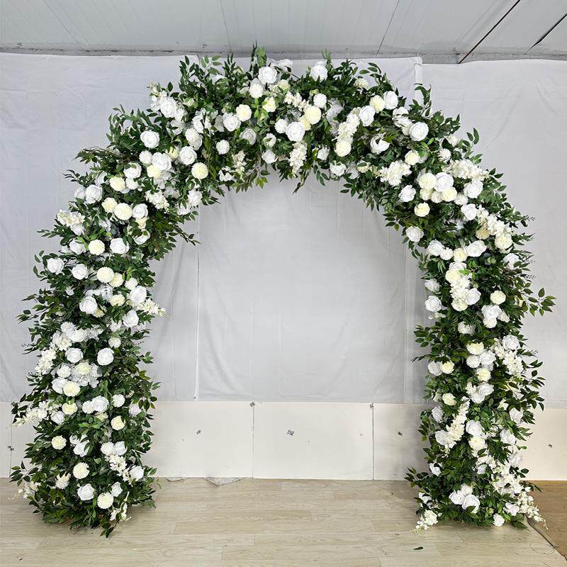 仿真玫瑰拱门森系拱门花艺背景婚礼背景求婚派对拱门背景
