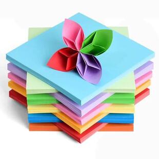100pcs Square Origami Paper Double Sides Solid Color Folding