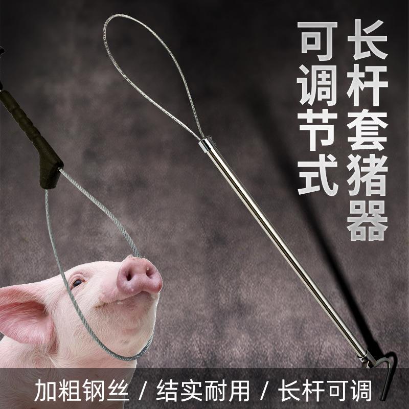 猪用保定器套猪器不锈钢套猪杆套定器铜管猪打针保定绳保定器
