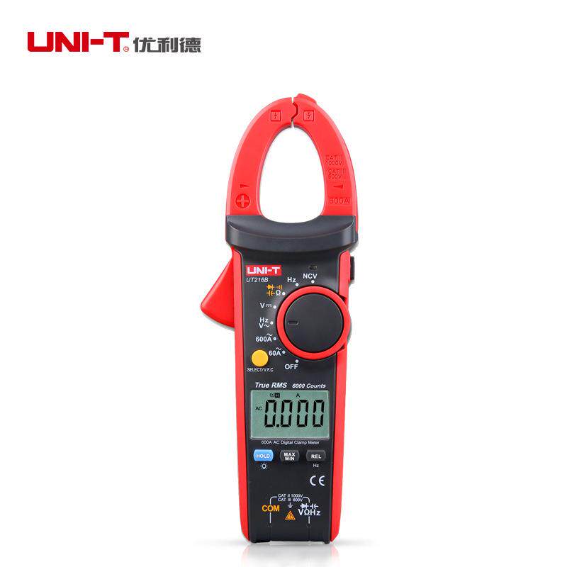 UNI-T/优利德钳形表UT216A/216B/216C数字电流钳表高精度钳形