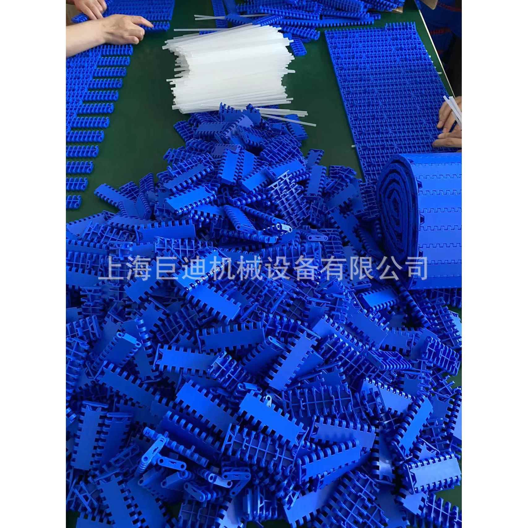 1000型平板输送链板带俩边带钩脚塑料链板带平板型DM1000-2链