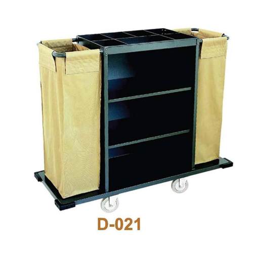 D-021全金属喷塑房口车酒店客房服务车客房清洁车