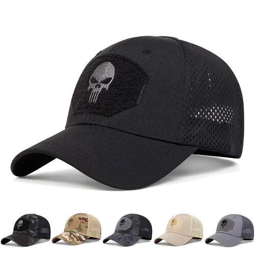 Unisex Skull Embroidery Lable Breathable Baseball Caps Sprin