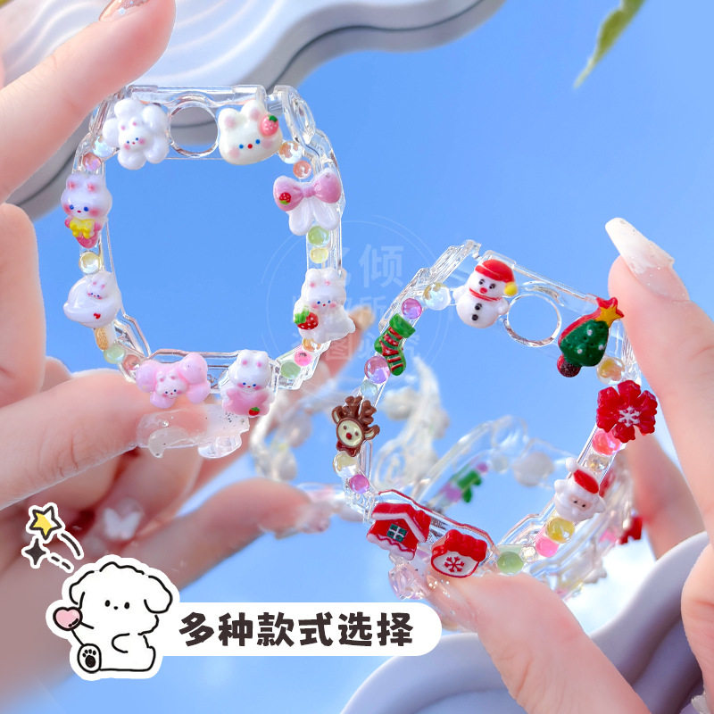 适用小天才W2223BC儿童手表Z11磁吸D5表带U5保护壳Q3卡通N5链N3