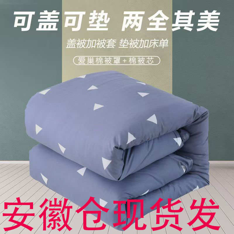 安徽棉絮棉被学生宿舍床垫被棉花被子被芯单人春秋冬被加厚被褥子