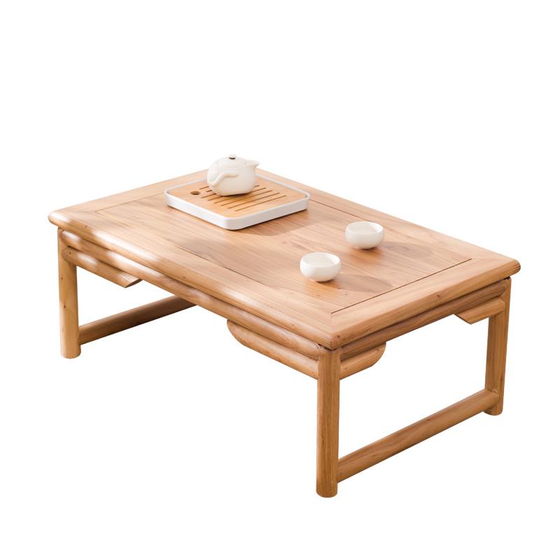 8V日式榻榻米茶几飘窗实木小桌子矮炕桌阳台中式国学桌老榆木茶道