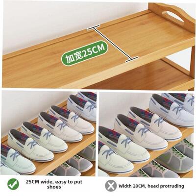 shoe rack multi-layer dust-proof bamboo shoe storae cabinet