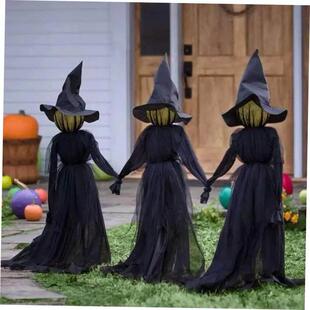 Halloween Light-Up Witches Decoration with Stakes Outdoor Ho