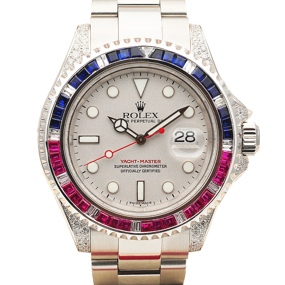 正品[9.8新]劳力士游艇名仕16622后镶钻自动机械男表40mm