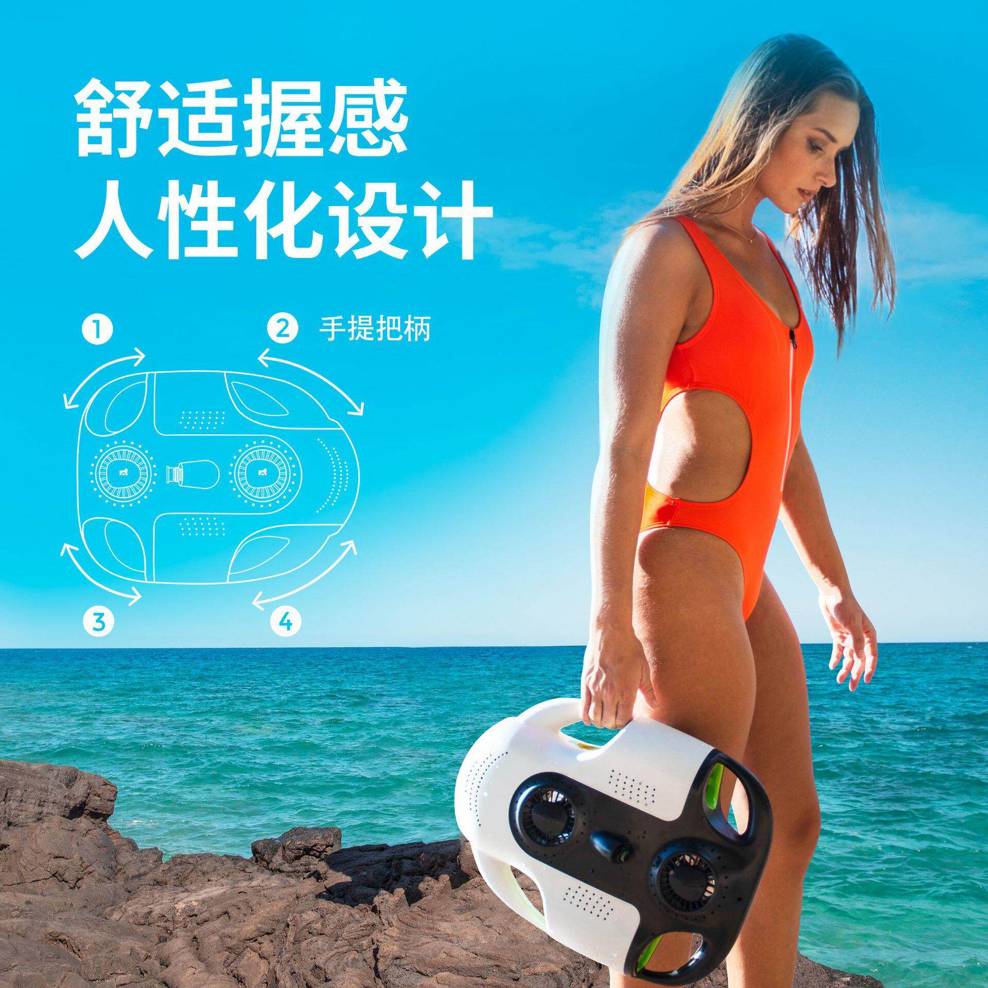 BWSpacePro水下无人机直播4K高清拍摄智能遥控潜艇水下摄影