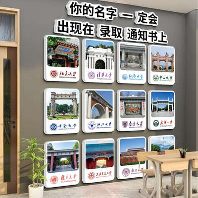 高三励志教室装饰文化墙贴班级布置贴画培训机构励志标语氛围贴纸