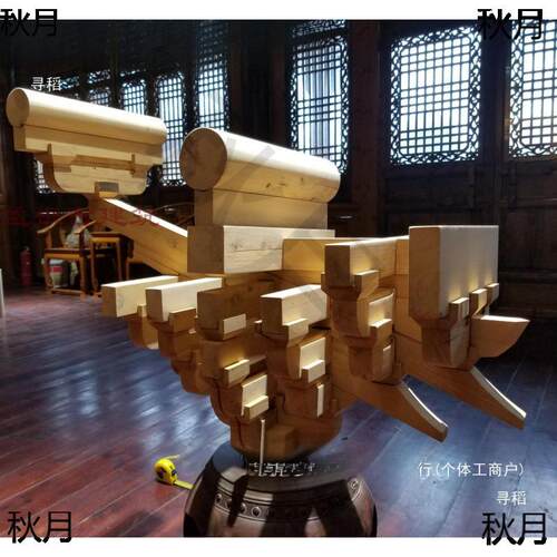 成都斗拱模型斗栱拼装古建斗拱木质雀替仿古装饰梁托