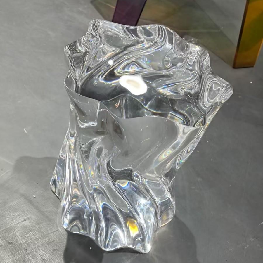 透明压克力坐墩设计师水晶艺术透明凳子茶几凳压克力桌椅