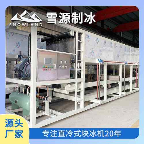 雪源snowland工业大型制冰机日产22.5吨100kg冰块直冷式块冰机