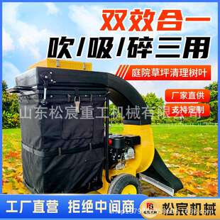 小型碎叶吸叶机手扶自走环卫树叶收集粉碎公园绿化道路落叶清扫机