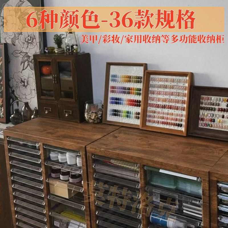 平底美甲店收纳柜烘焙磨具柜A4文件柜抽屉式甲油胶罐装家具抽屉柜