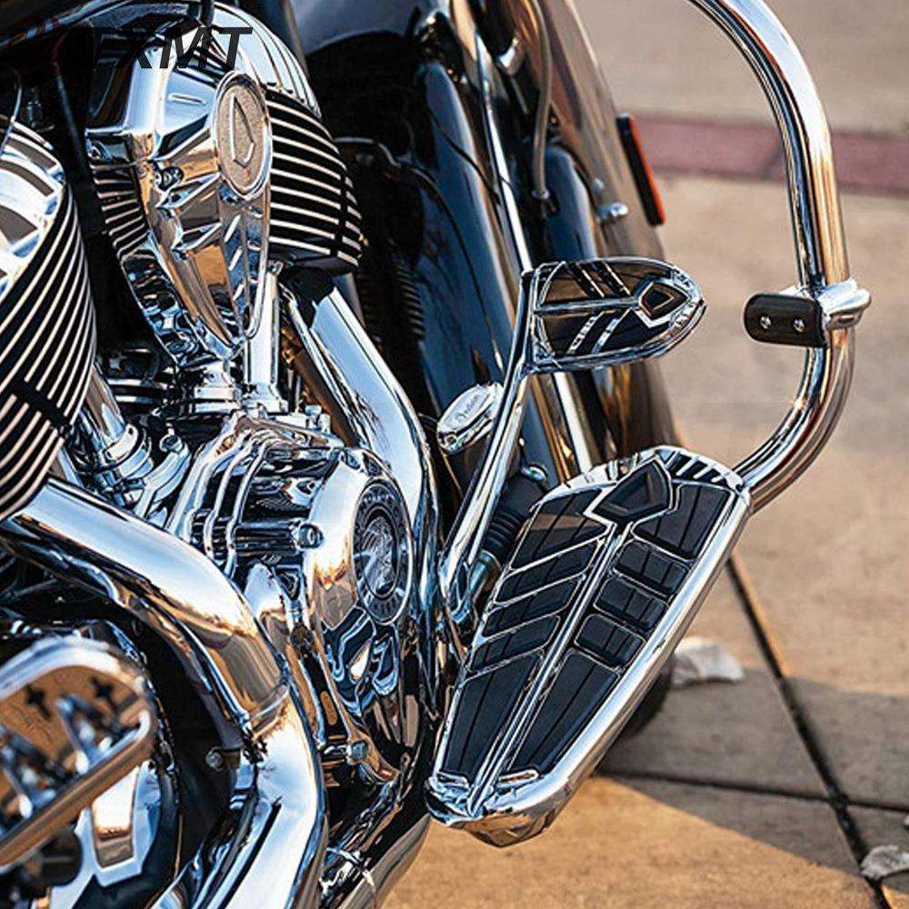 印第安侦察兵公路大师黑马bobber 加装保险杠小脚踏 改装巡航脚踏