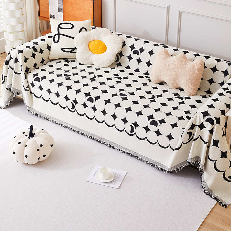 雪尼尔沙发巾防滑四季通用沙发套罩一整张全包盖布可铺可盖毯坐垫