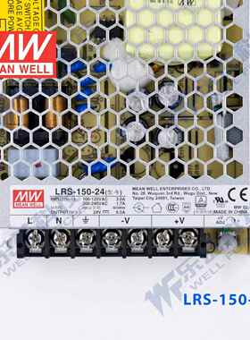 正品明纬LRS-155-2 150W电0源24V6.A直流开关稳压220V转424VDC台