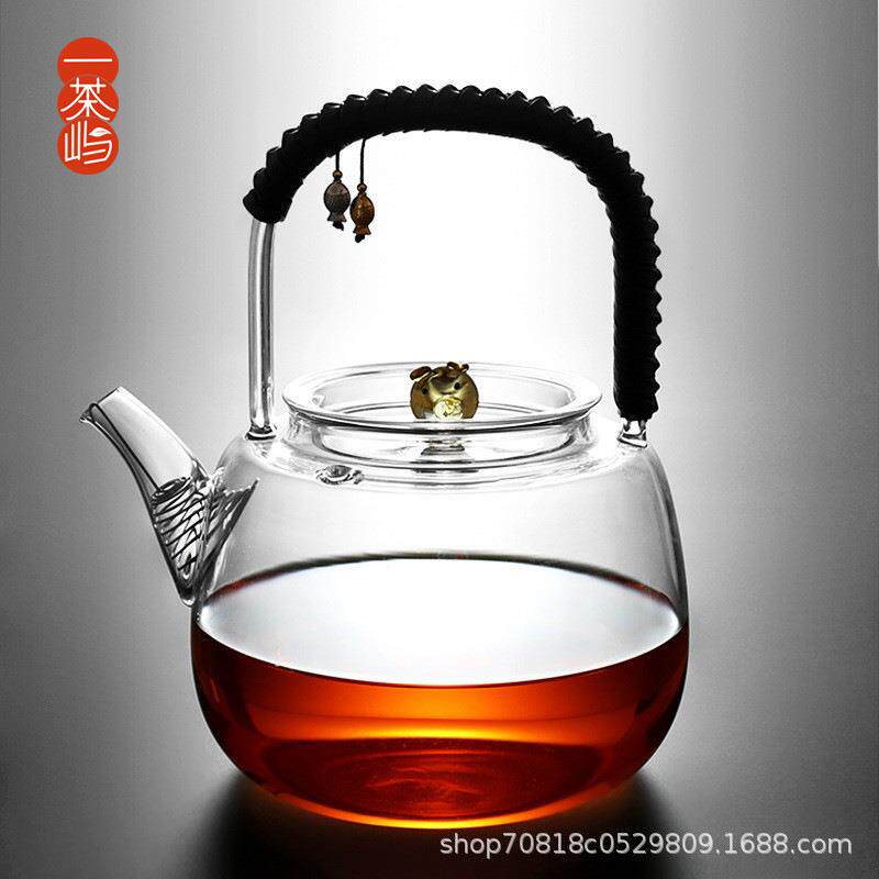 日式玻璃烧水壶高温加厚煮茶梁壶陶壶炉茶炉BK290专用提电壶大号