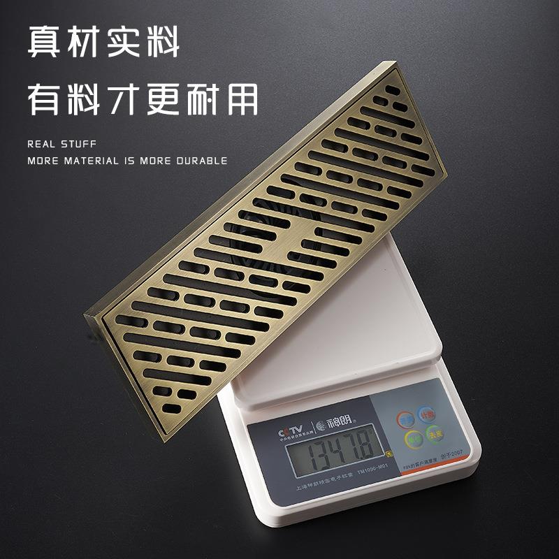 10X30厘全铜加厚3浴加重长生方形地漏防臭10x0防反水器卫间淋房地