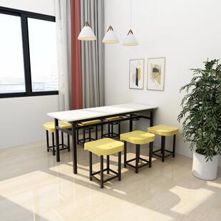 966连体快餐店小吃员厂学生餐厅挂 食堂餐桌椅饭校早餐商工用STCZ