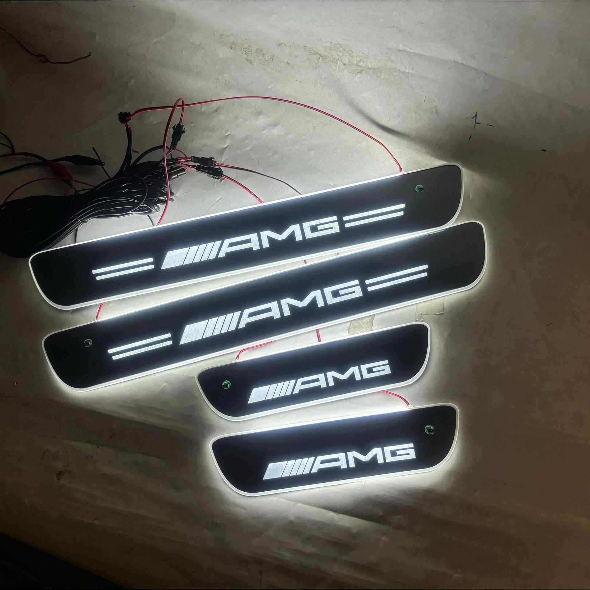 免破线红外感应款适用于奔驰GLC GLB C200L C260带LED灯迎宾踏板