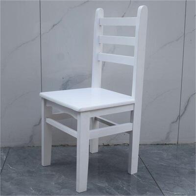 中DTZ式实木餐桌椅组全合柏办木靠背椅子书椅房公室电脑休闲椅牛