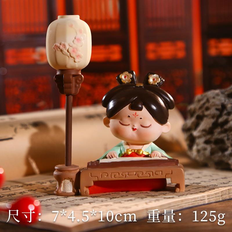 国D1213-4潮新唐仕女琴棋书画小灯摆件款工少女房间装小饰精美礼
