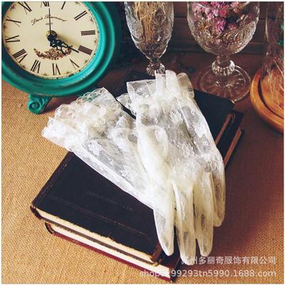 韩式韩版简约防晒优雅短款手套