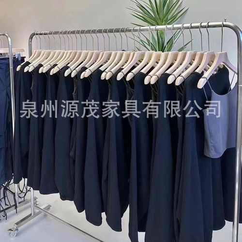 服装展示架不锈钢拉丝银落地式挂衣杆女装童装店衣服陈列道具货架