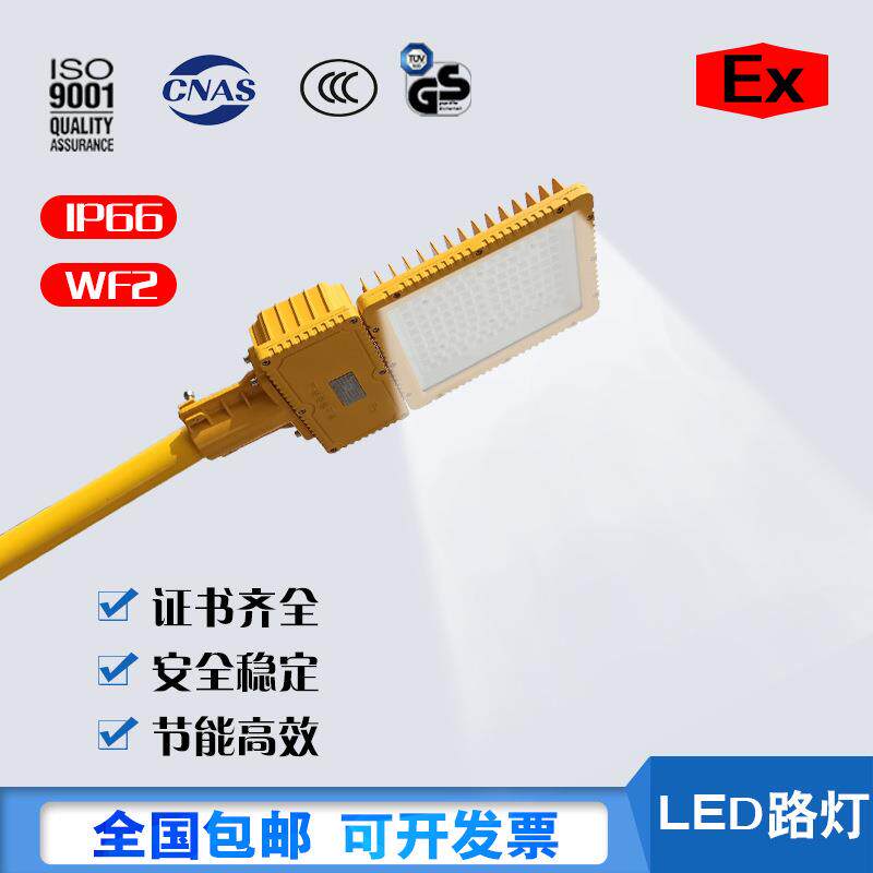 LED防爆路灯50W加油加气站100W石油石化厂区隔爆型150W道路照明灯