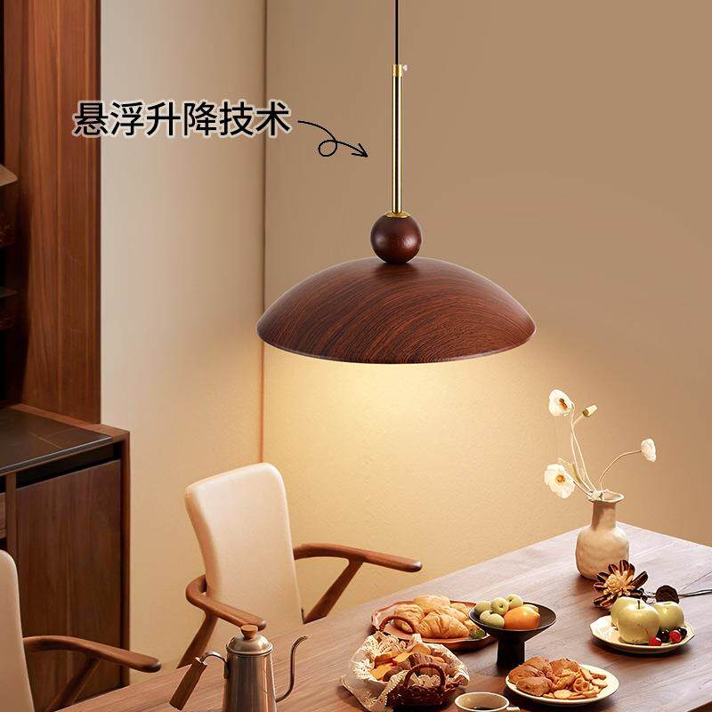 餐厅吊灯新款中古风可升降触感应伸缩290餐摸吧卧室床头桌灯台具6