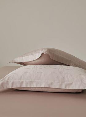 档婚全棉枕套结一对装喜庆大红色纯棉芯VBX枕高套轻奢提花单人枕