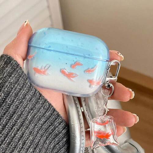 Cute and ornamental koi gradient earphone case for airpods 2