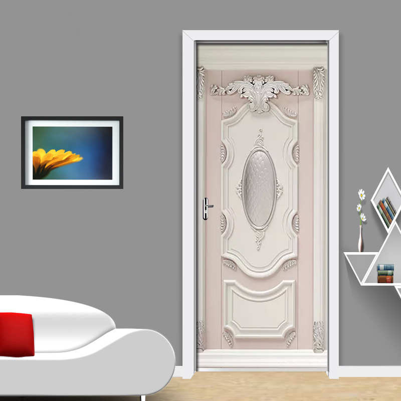 巨创货源PVC贴纸3D自粘门贴 墙贴 卧室客厅现代装饰 浮雕石膏