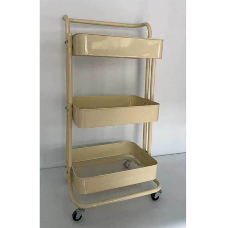 手推车厨房拉斯客厅置卧室物金属架子架落地移动收纳克三层美容