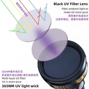 测H44U3V大烟功率紫光灯黑镜65照纸币酒防XUM伪鉴定荧光检紫光手