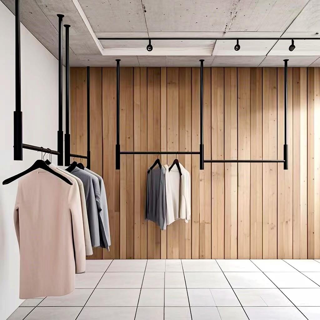 服装店专用展示架吊架男装女装婚纱悬吊式天花板吊挂衣服裤子上墙